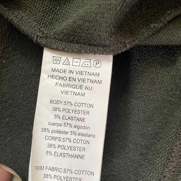 Michael Kors Womens Hoodie Sweatshirt Army Green Camouflage Sleeves Size S u - Picture 13 of 13